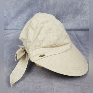 Scala Big‎ Brim Linen Beach Summer Vacation Women's Hat OS